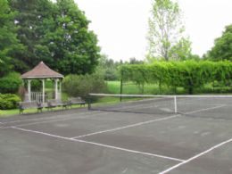 Tennis Court and Gazebo - Country homes for sale and luxury real estate including horse farms and property in the Caledon and King City areas near Toronto