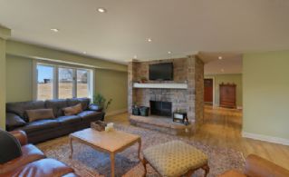 Stone Fireplace - Country homes for sale and luxury real estate including horse farms and property in the Caledon and King City areas near Toronto