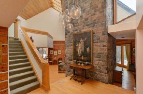 Fieldstone Fireplace - Country homes for sale and luxury real estate including horse farms and property in the Caledon and King City areas near Toronto