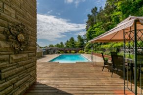 Deck and Pool - Country homes for sale and luxury real estate including horse farms and property in the Caledon and King City areas near Toronto