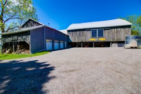 Bank barn with 3-car garage/workshop - Country homes for sale and luxury real estate including horse farms and property in the Caledon and King City areas near Toronto