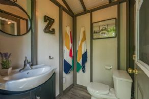 Bathroom in bunkie - Country homes for sale and luxury real estate including horse farms and property in the Caledon and King City areas near Toronto