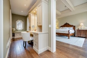 Master bedroom built-in make-up station - Country homes for sale and luxury real estate including horse farms and property in the Caledon and King City areas near Toronto