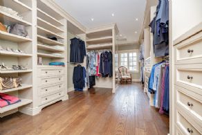 Master walk-in closet - Country homes for sale and luxury real estate including horse farms and property in the Caledon and King City areas near Toronto