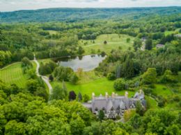 Aerial Photo Looking South - Country homes for sale and luxury real estate including horse farms and property in the Caledon and King City areas near Toronto