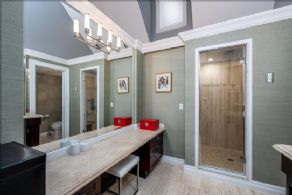 Primary En Suite Bathroom with Heated Floors - Country homes for sale and luxury real estate including horse farms and property in the Caledon and King City areas near Toronto