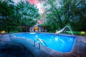 Twilight Pool - Country homes for sale and luxury real estate including horse farms and property in the Caledon and King City areas near Toronto
