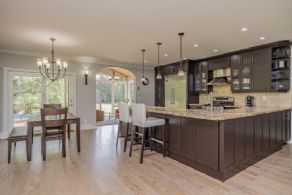 Combined Kitchen and Dining Area - Country homes for sale and luxury real estate including horse farms and property in the Caledon and King City areas near Toronto