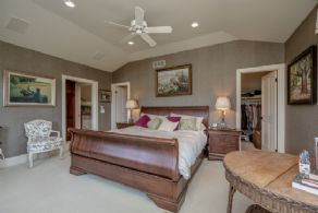 Primary bedroom with western views, walk-in closet and en suite bathroom - Country homes for sale and luxury real estate including horse farms and property in the Caledon and King City areas near Toronto