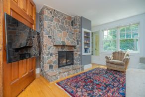 Den with Granite Fireplace - Country homes for sale and luxury real estate including horse farms and property in the Caledon and King City areas near Toronto