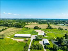 Aerial Looking South to Toronto - Country homes for sale and luxury real estate including horse farms and property in the Caledon and King City areas near Toronto